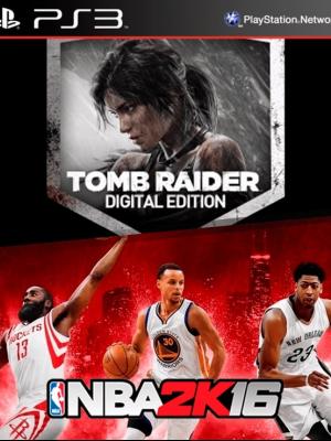 2 JUEGOS EN 1 TOMB RAIDER DIGITAL EDITION mas NBA 2K16 PS3